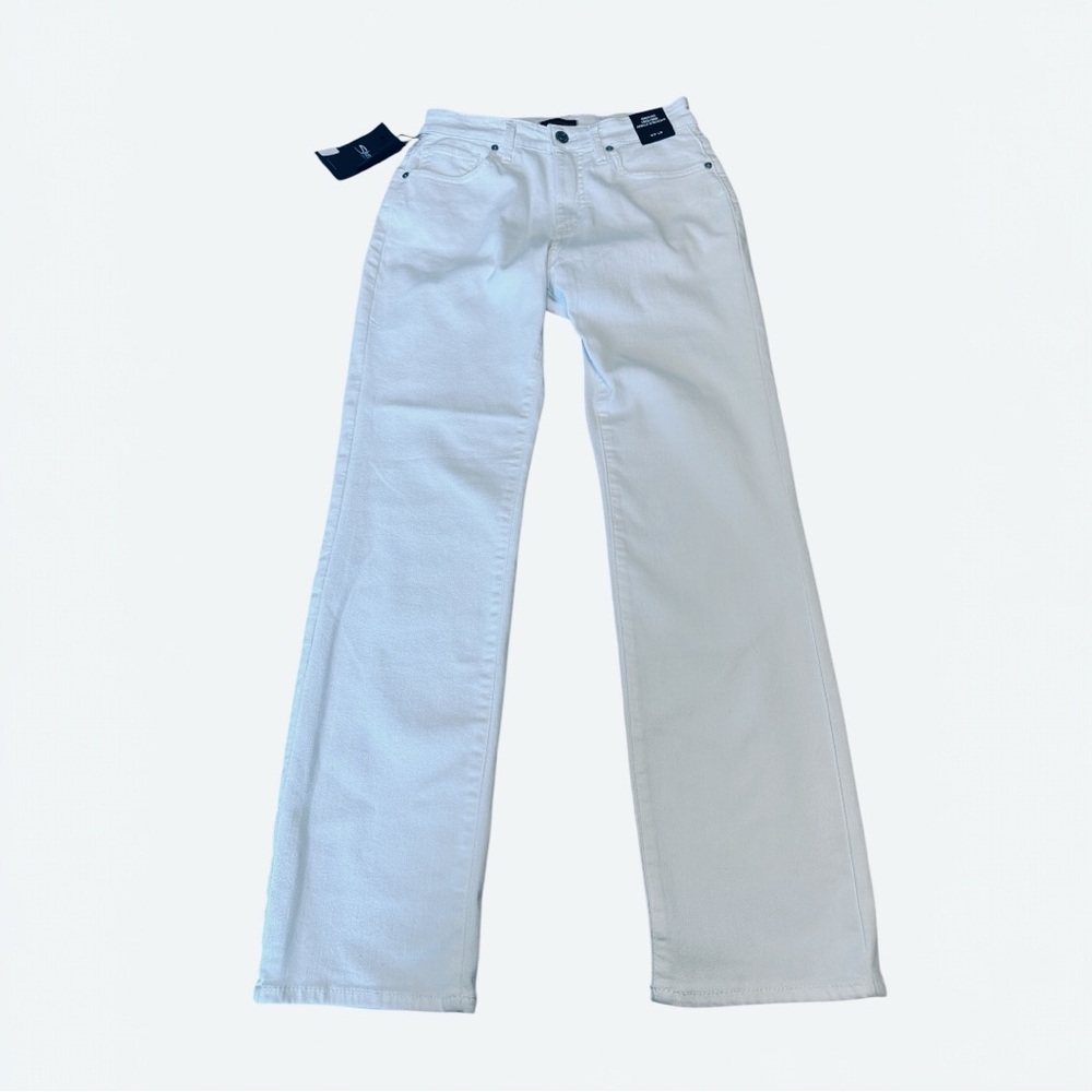 Silver Jeans Isbister High Rise Ankle Straight White Jeans NWT 27